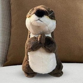 perfk Mignon loutre de mer en peluche poupée voiture décorative peluche accompagner sommeil jouet pour enfants garçons filles