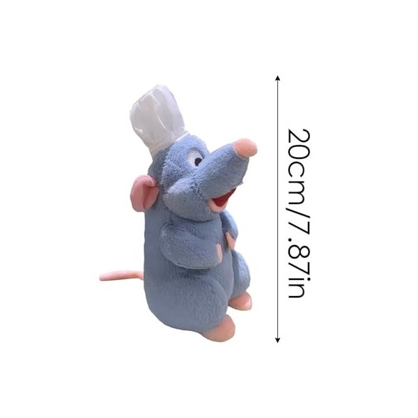 ZUREGO Ratatouille Jouet en Peluche Magnétique Chef Re-My, Ratatouille Bread are-My Mo-Use Peluche, Souris en Peluche Douce, 