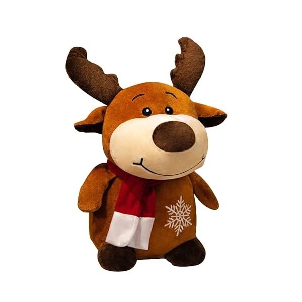 Poupée en Peluche Décorations de Noël 40cm Cerf de Noël Père Noël Bonhomme de Neige Jouets en Peluche Peluche Poupée Ornement