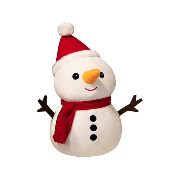 Poupée en Peluche Décorations de Noël 40cm Cerf de Noël Père Noël Bonhomme de Neige Jouets en Peluche Peluche Poupée Ornement