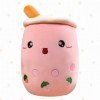 DAJASD Jouet en peluche, motif tasse de thé aux bulles, avec coussin de 25 cm, pour enfants et adultes, rose