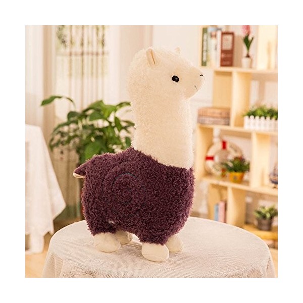 Zinsale Mignon Alpaga Peluche Poupée Peluches Animaux Peluche Mouton Oreiller Violet, 28cm 