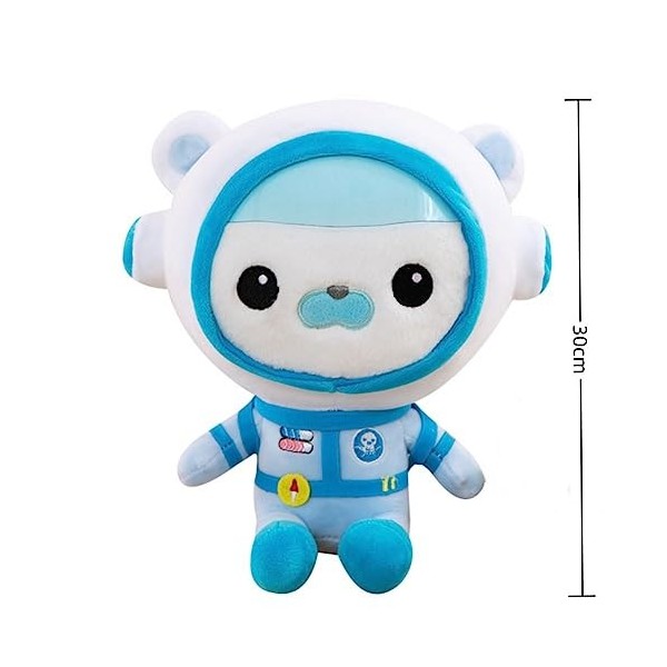 LAARNT 30cm Peluche Poupée Ours Polaire Mignon, Cadeaux pour Amis Enfants, Peluche Astronautique