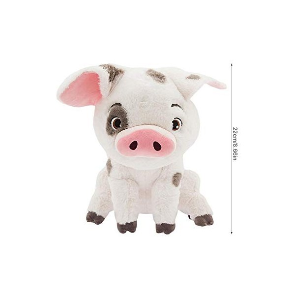 Oreiller en peluche Moana 22 cm pour animal de compagnie - Forme réaliste de dessin animé mignon - Jouet en peluche pour enfa