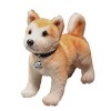 Katutude Chien en Peluche Simulation danimaux Peluche Chien Realiste Akita Animal en Peluche Poupée en Peluche Doux Jouets e