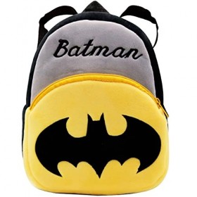 Enfants Peluche Sac à Dos - Miotlsy Batman Sac à Dos Peluche, pour Bébé Fille et Garçon 1 à 5 Ans Motif Dessin Animé Mignon, 