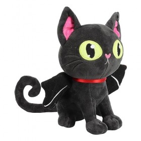 Animal en peluche chauve-souris noire,Jouets pour animaux en peluche de 11,02 pouces, jouet chauve-souris en peluche noir - B