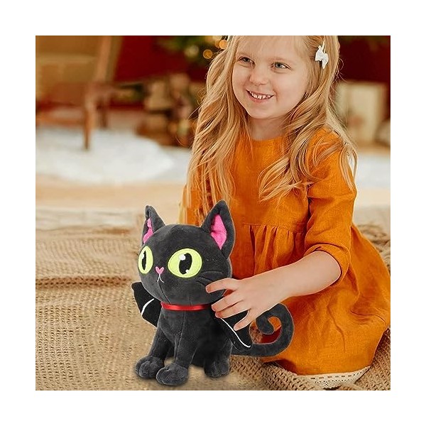 Animal en peluche chauve-souris noire,Jouets pour animaux en peluche de 11,02 pouces, jouet chauve-souris en peluche noir - B