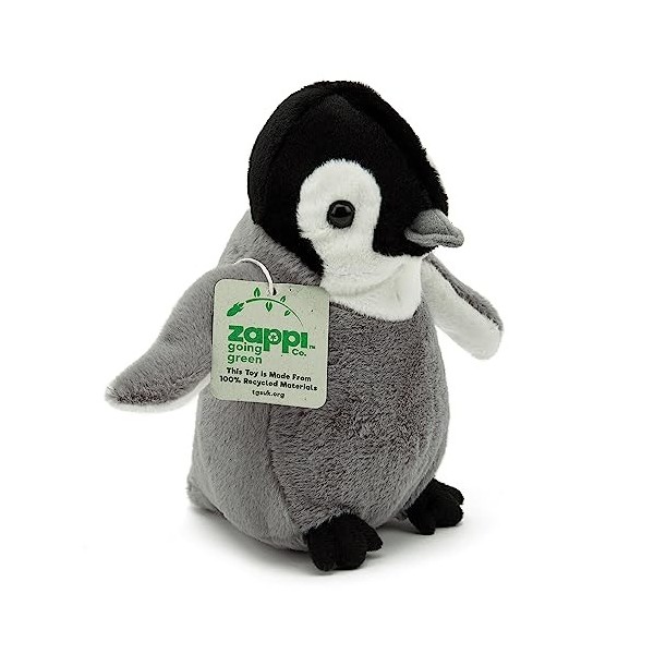 Zappi Co Peluche 100% recyclée, Poussin de Pingouin 22cm de Large Douce, câline, écologique Collection danimaux pour Nouve