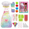 LEADSTAR Tablier Cuisine Enfant, Kit Patisserie Enfant, Set de Deguisement Cuisinier Accessoire Cuisine Enfant Jeu de Rôle du