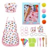 LEADSTAR Tablier Cuisine Enfant, Kit Patisserie Enfant, Set de Deguisement Cuisinier Accessoire Cuisine Enfant Jeu de Rôle du