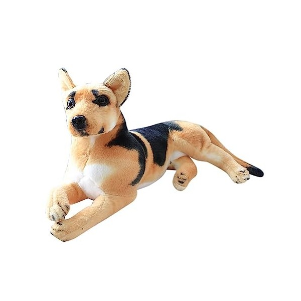 Peluche en Forme de Chien Réaliste, Chien en Peluche Mignon Simulation Animaux en Peluche Doux Chiot Jouets en Peluche Oreill