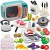 42 pièces de batterie de cuisine jouets pour enfants avec four à micro-ondes, cuisinière à induction électronique, casseroles