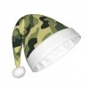 BEICAI Chapeau de Noël vert armée camouflage adulte 3D en peluche pour fête de Noël et du Nouvel An, doux, léger et tactile