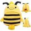 Babioms Sacs à Dos pour Enfant, Mignon Peluche Sac a Dos, Dessin Animé Animal Sac à Dos, Sac à Dos Petite Abeille avec Rêne d