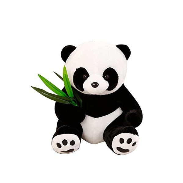 Panda Peluches avec Bambou Mignon Doux Panda Jouets en Peluche pour Souvenir Chinois Peluche Réaliste avec de Nombreux Détail