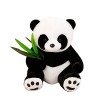 Panda Peluches avec Bambou Mignon Doux Panda Jouets en Peluche pour Souvenir Chinois Peluche Réaliste avec de Nombreux Détail