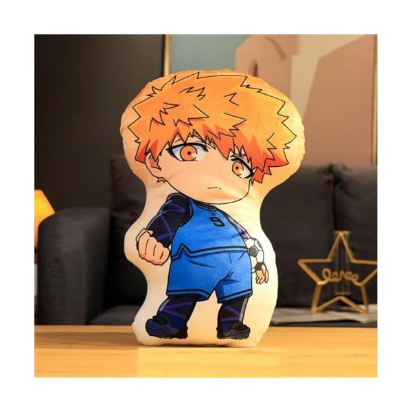 Blue Lock Figurines Seishiro Nagi en peluche de dessin animé en peluche mignonne et douce en coton PP rembourré de 45 cm - Ca