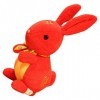 Totority Mascotte De Lannée du Lapin Décor Chinois Lapin en Peluche Poupée en Peluche Lapin Jouet De Poupée du Nouvel an Chi