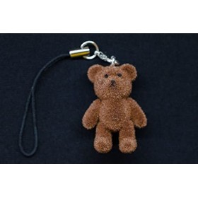 Miniblings Ours en Peluche Bear Aspect Velours Pendentif pour téléphone Mobile Porte Sombre Brown- Pendentif Bijoux Faits à l