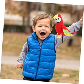 DIKACA Pirate Perroquet Poupée Jouets Halloween Costumes Animaux en Peluche Perruche en Peluche Modèle DOiseau Artificiel Pe