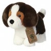 Aurora World- Aurore Aurora, 35047, Eco Nation Beagle Chien, 20cm, Peluche, Noir & Blanc