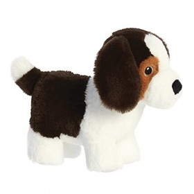 Aurora World- Aurore Aurora, 35047, Eco Nation Beagle Chien, 20cm, Peluche, Noir & Blanc