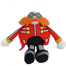 LAARNT 30cm Dr. Eggman Peluche, Peluches Super Sonic Hedgehog Figurine, Jouets Animé PoupéE, Dr Robotnik Peluche Cadeau Eggma