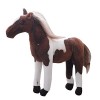 JAWSEU Cheval Peluche Geante, Peluche Cheval Interactif, Peluche Cheval Realiste, Animal en Peluche Poupée Cheval Peluche Pou