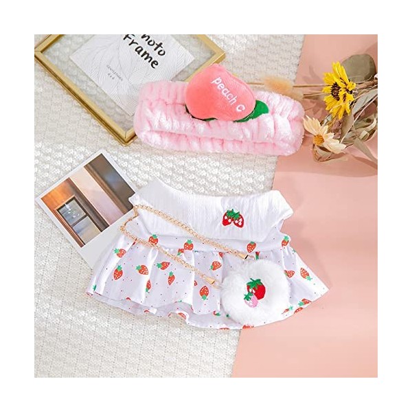 30Cm Lalafanfan Cafe Duck Peluche Toys Accessoires, Kawaii Hyaluronic Ducks Dress Up Clothing Hair Band, Cadeau de Noël pour 