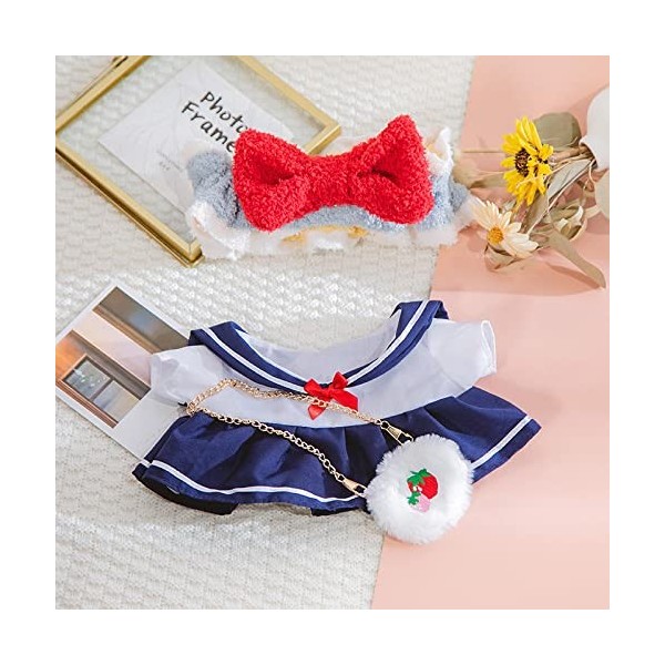 30Cm Lalafanfan Cafe Duck Peluche Toys Accessoires, Kawaii Hyaluronic Ducks Dress Up Clothing Hair Band, Cadeau de Noël pour 