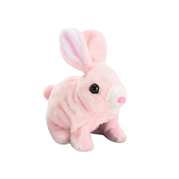 Jouets en Peluche électriques, Lapin en Peluche Jouet électrique, Marche Wiggle Oreilles, Mignon Simulation Lapin interactif 