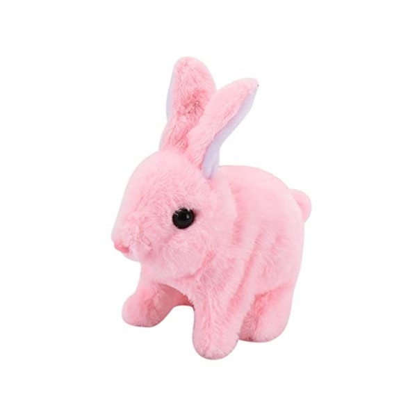 Jouets en Peluche électriques, Lapin en Peluche Jouet électrique, Marche Wiggle Oreilles, Mignon Simulation Lapin interactif 