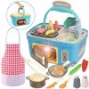 JOYIN Jeu de Cuisine pour Enfants, Panier de Pique Nique Portable avec Musique et lumières changeantes, Four à Micro-Ondes po