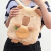 Meowleo Sac à dos en peluche Capybara, Sac à dos de voyage mignon, Sac à dos Capybara de grande capacité pour, filles et garç