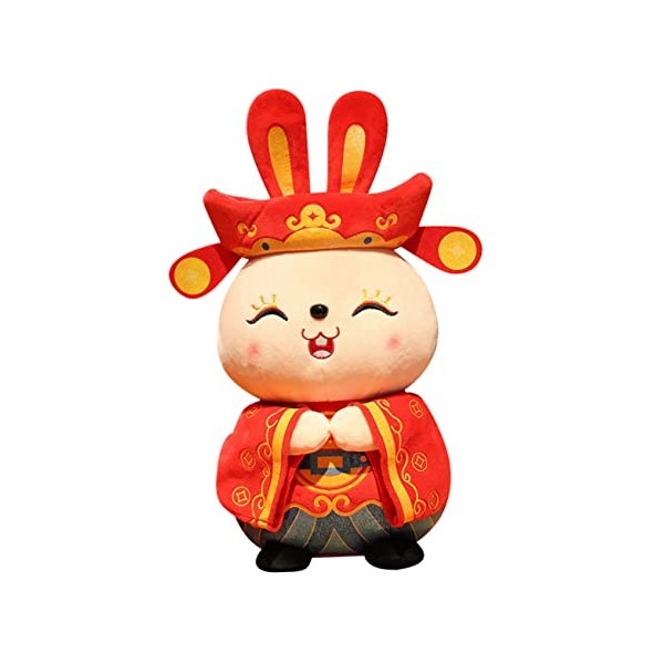 ERINGOGO Poupée Lapin en Peluche Poupée Mascotte en Peluche Statue De Lapin Feng Shui Peluche Lapin Cadeaux De Lannée du Lap