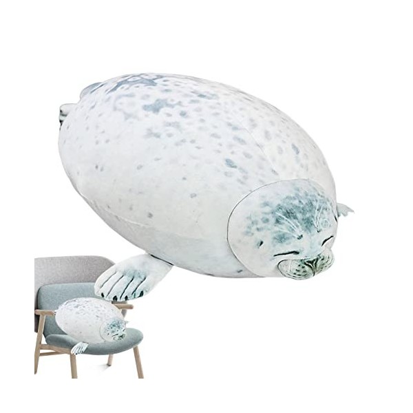 Oreiller Peluche Phoque Potelé - Coussin Déco Doux 30 Cm, Pour Enfants Et Adultes