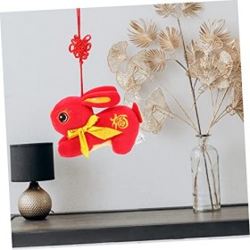 Warmhm 2 Pièces Petite Poupée De Lapin Année du Lapin Poupée Poupées De Lapin du Zodiaque Chinois Poupées De Lapin en Peluche