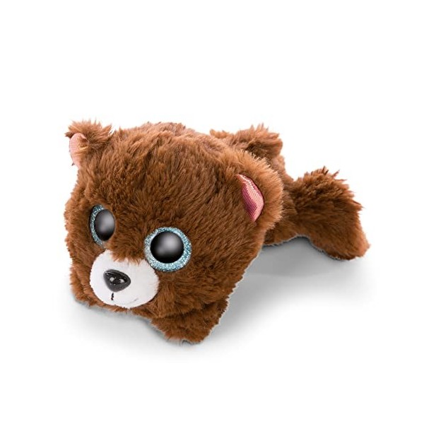 NICI Glubschis : L’Originale – Glubschis Lapin en Peluche Rainbow Candy 15 cm – Lapin Couché avec de Grands Yeux Pailletés – 