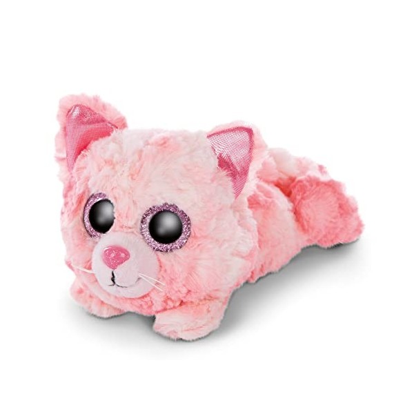 NICI Glubschis : L’Originale – Glubschis Lapin en Peluche Rainbow Candy 15 cm – Lapin Couché avec de Grands Yeux Pailletés – 