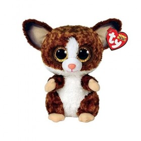 Ty - Beanie Boos - Peluche Binky le Galagos 23 cm, Marron et Blanc, TY37287