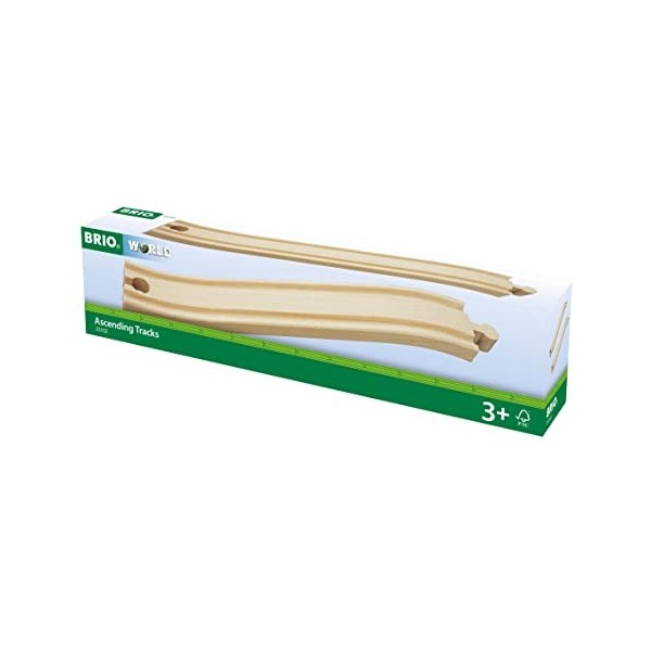 BRIO World - 33332 - Rails Montants 216 mm - Accessoire pour circuit de train en bois - Jouet pour garçons et filles à partir