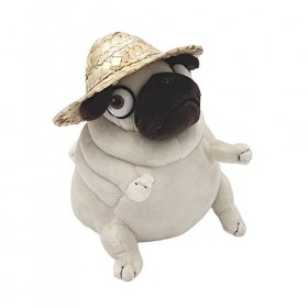 Oshhni Animal en peluche doux avec Carlin Figurine drôle animé animal en peluche pour cadeau danniversaire décor canapé bébé