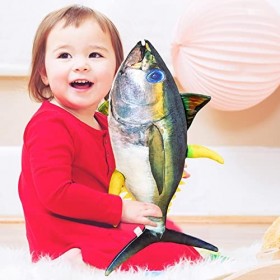 cypreason Peluche Thon,Coussin en Peluche de Simulation - Coussin en Peluche Confortable et Confortable en Coton PP pour et A