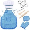 NIWWIN Chef Set pour enfants, 11 Pcs Chef Play Set Enfants Cuisine Costume Rôle Faire semblant Kits pour Garçons Filles Toddl