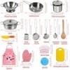 Frasheng Accessoire Cuisine Enfant 30 pcs avec Pots et Casseroles en Acier Inoxydable, Ustensile Cuisine Enfant, Enfants Cuis