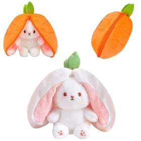 Thingehoy Peluche Lapin Carotte, Lapin Carotte Pâques, Cadeau de Pâques Lapin Peluche pour Enfant