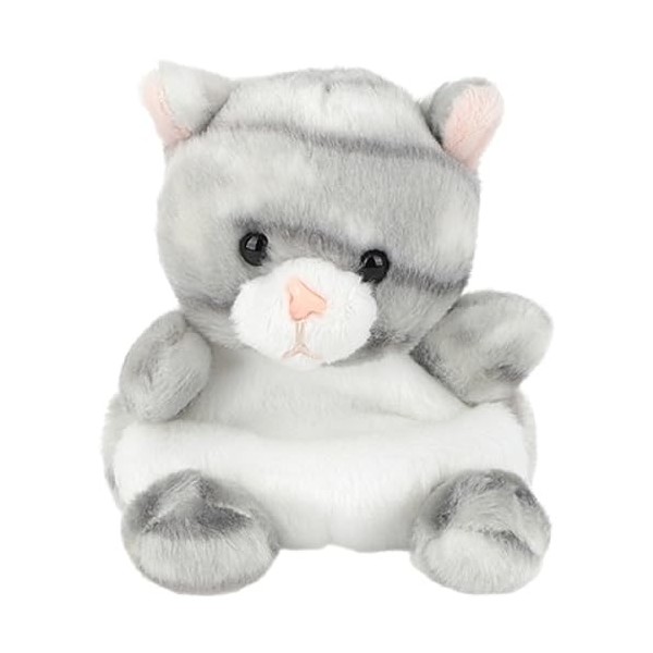 Aurora, 33614, Palm Pals Silver Chat, 13cm, Peluche, Gris & Blanc