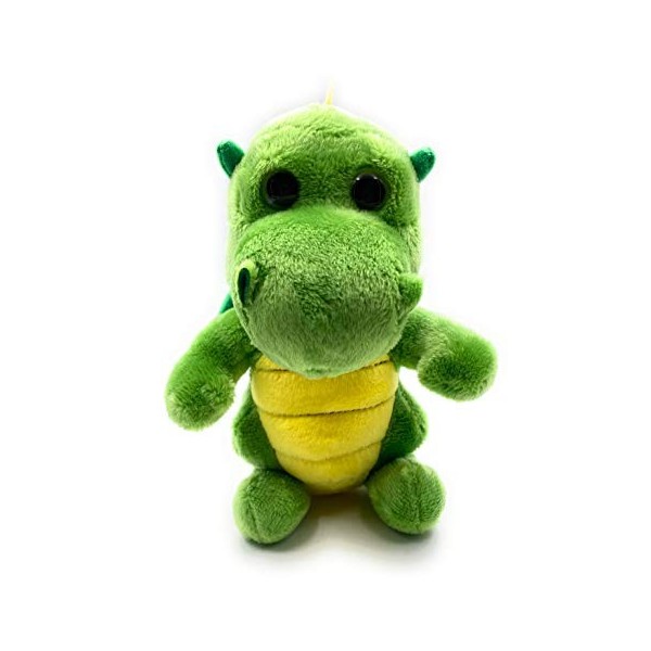 Onwomania Peluche Animal en Peluche Peluche Monstre Animal Mythique Dragon Vert Hauteur 18 cm Vert