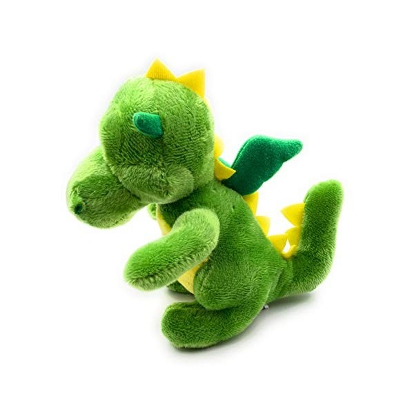 Onwomania Peluche Animal en Peluche Peluche Monstre Animal Mythique Dragon Vert Hauteur 18 cm Vert